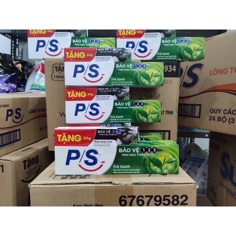 p/s trà xanh bảo vệ 123 hộp 180g tặng ps trà xanh bảo vệ 123 hộp 30g