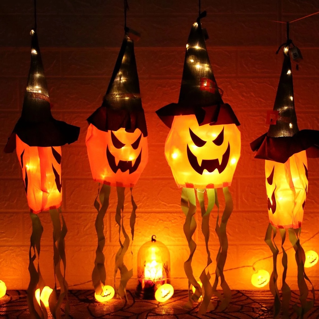 Đèn LED Hình Nón Phù Thủy Bí Ẩn Chống Nước Trang Trí Halloween