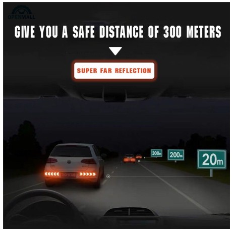 Set 2 decal Nhãn Dán tem Trang Trí mũi tên phản quang cảnh báo an toàn sau đuôi Xe hơi Ô Tô thời trang cho Toyota Vios