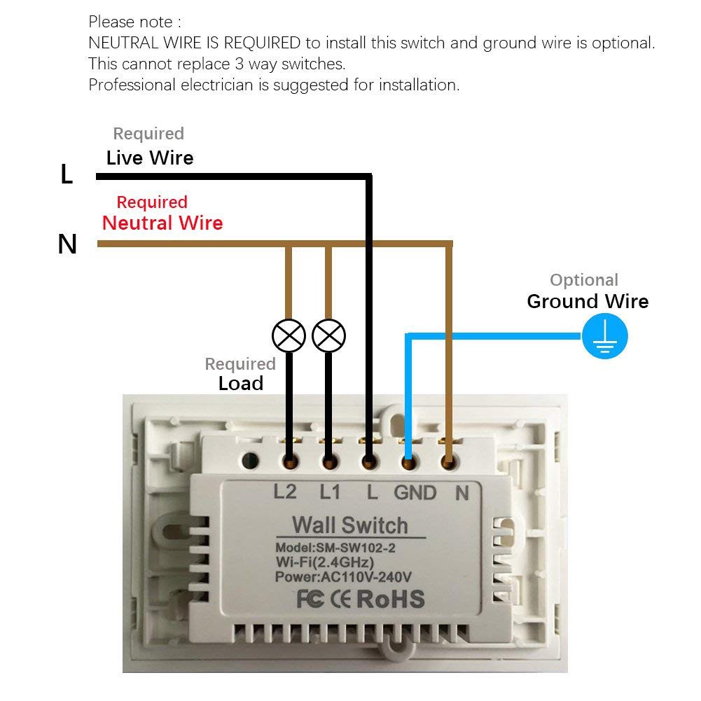 Công tắc cảm ứng wifi  điều khiển qua mạng