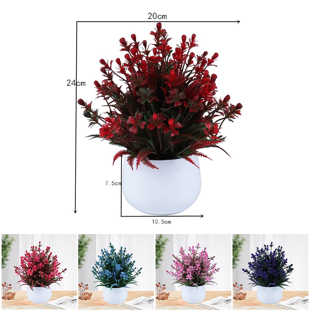 Chậu hoa giả trang trí nhà cửa xinh xắn