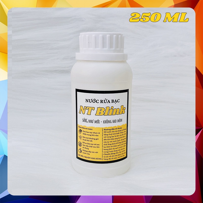 Nước rửa sáng bạc NT Blink 250ml, chuyên dùng cho bạc bị đen tối màu