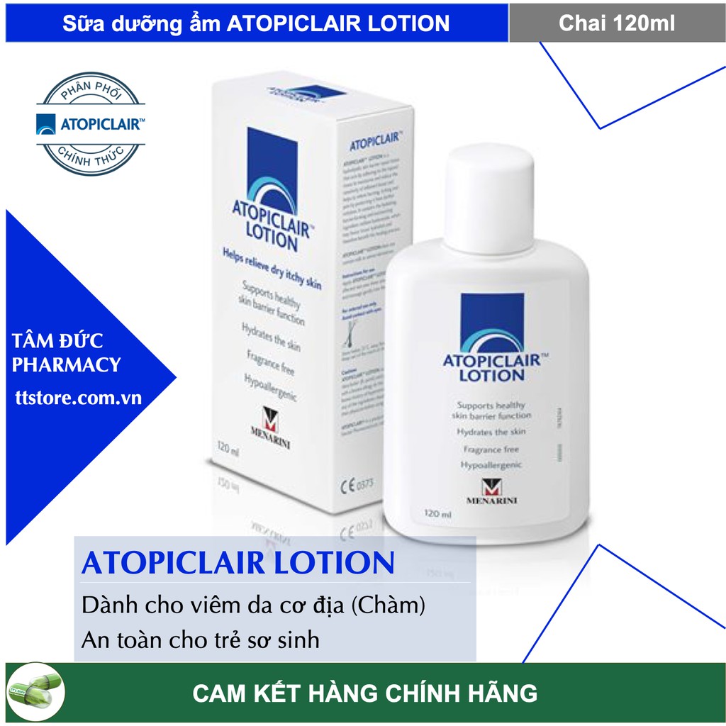 Atopiclair Lotion - Sữa dưỡng ẩm giúp giảm ngứa, rát do bệnh da cơ địa (chàm / lác sữa) - Dùng được cho trẻ sơ sinh