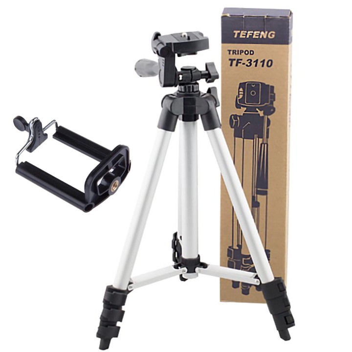 Giá đỡ điện thoại tripod 3 chân 3110, kết hợp remote tương thích với nhiều dòng máy - chuyên chụp hình live stream.