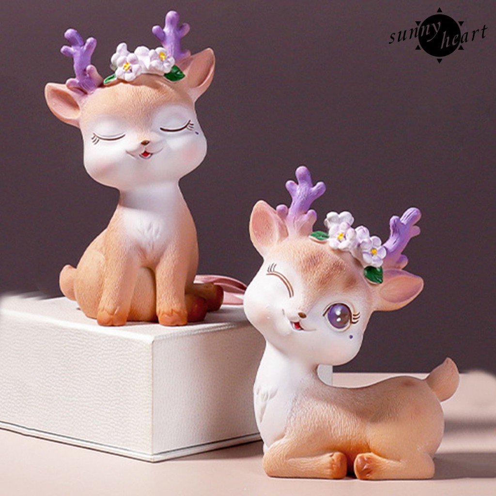 Mô hình hươu Sika trang trí nhà cửa/văn phòng và làm đồ chơi trẻ em