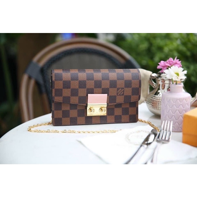 Túi mini khoá bấm ô nâu