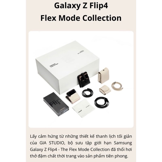 Điện thoại Samsung Galaxy Z Flip4 5G Flex Mode Collection Flip 4 Gia Studio - Hàng Chính hãng - New Seal BH 12 tháng