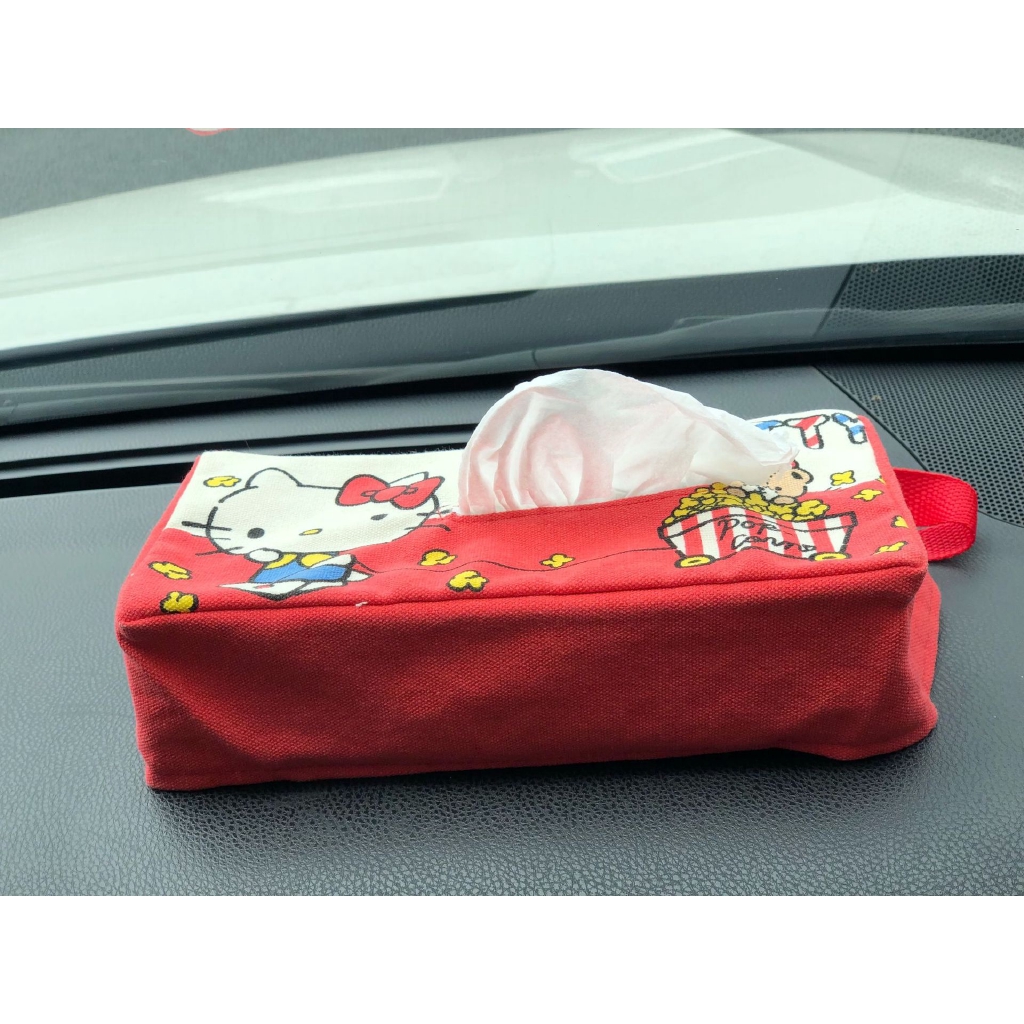Hộp Đựng Khăn Giấy Họa Tiết Hoạt Hình Snoopy Hello Kitty Treo Sau Ghế Xe Hơi Ốp
