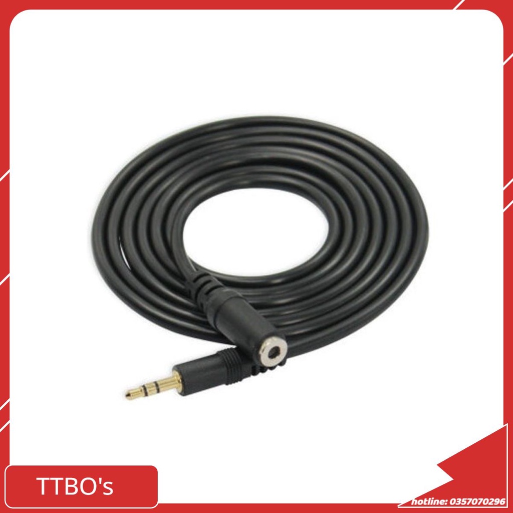 Dây nối loa tai nghe dài 1.5M 3M 5M 10M đen nối dài thiết bị cổng 3.5mm TTBO's
