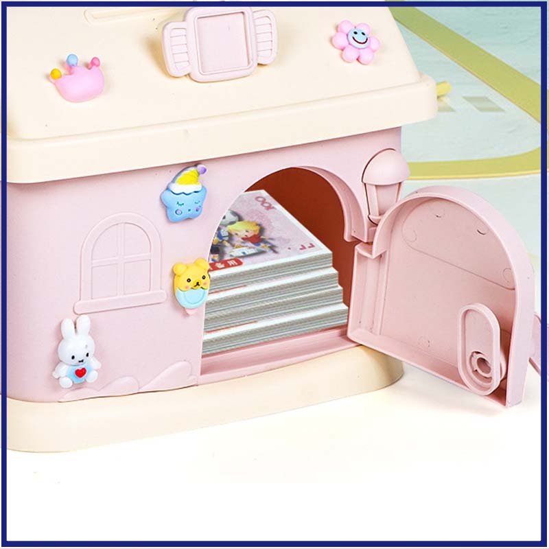 Két Sắt Mini Hộp Tiết Kiệm Nhiều Kiểu, Ống Heo Tiết Kiệm Hình Ngôi Nhà Kiểu Dáng Dễ Cưng Cho Bé!