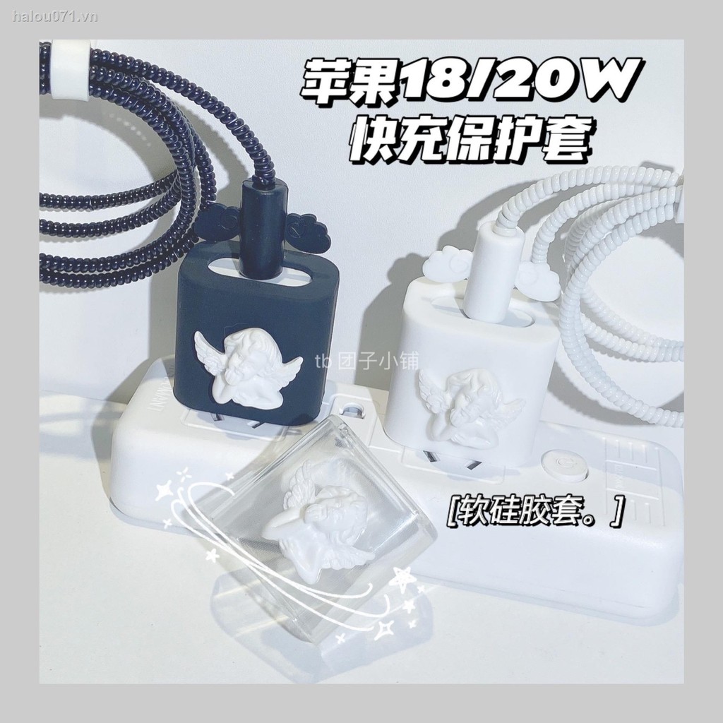 Vỏ bảo vệ củ sạc và vỏ quấn dây cáp sạc pin truyền dữ liệu 20W dành cho iPhone 12 11promax iPad