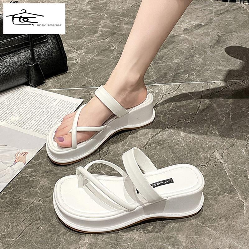 Hàng Có Sẵn Bán Chạy ~ Sandal Đế Xuồng Dày Phong Cách Mùa Hè