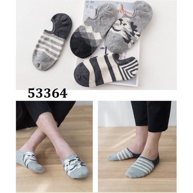 Hộp 4 đôi tất cổ thuyền / cổ ngắn nam CARAMELLA