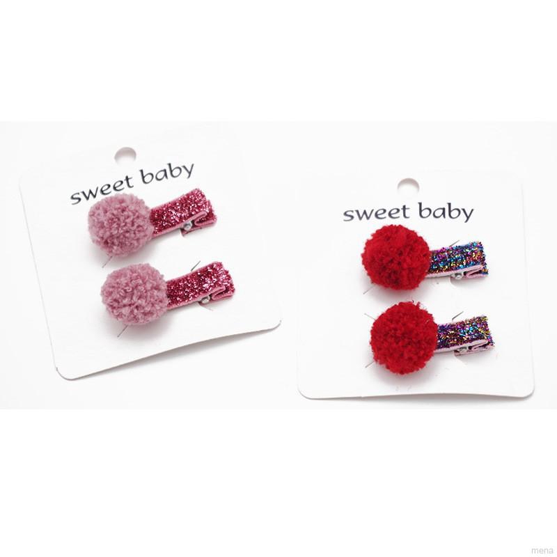 Kẹp tóc nữ đính quả bông đáng yêu xinh xắn