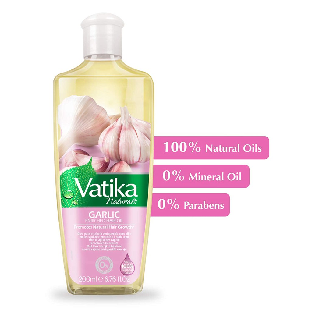 Tinh dầu Massage Tóc Vatika chiết xuất tỏi - Vatika Naturals Garlic Enriched Hair Oil