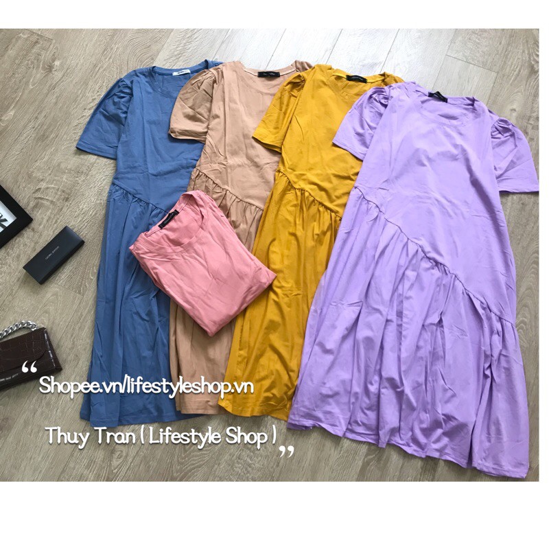 🍑 Váy thun suông đuôi cá vạt chéo | BigBuy360 - bigbuy360.vn