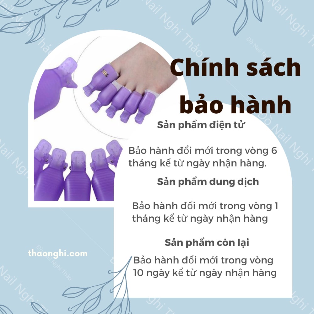 Kẹp ủ phá gel móng chân set 5 cái