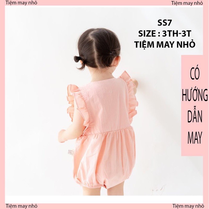 SS7- Rập giấy may romper cánh tiên sơ sinh