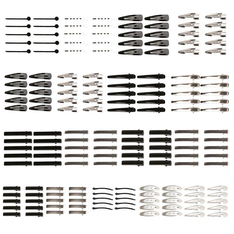 Set 10 kẹp tóc mỏ vịt bằng hợp kim phong cách Hàn Quốc đơn giản DIY