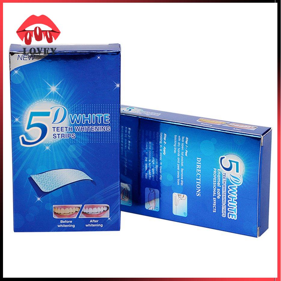 [Hàng mới về] 14 Cặp miếng dán làm trắng răng 5D thiết kế dễ mang theo tiện dụng