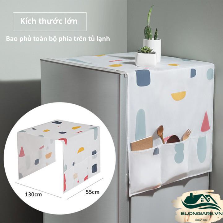 [FREESHIP] Tấm phủ tủ lạnh nhựa PEVA cho tủ 2 cửa, chống thấm, chống bụi.