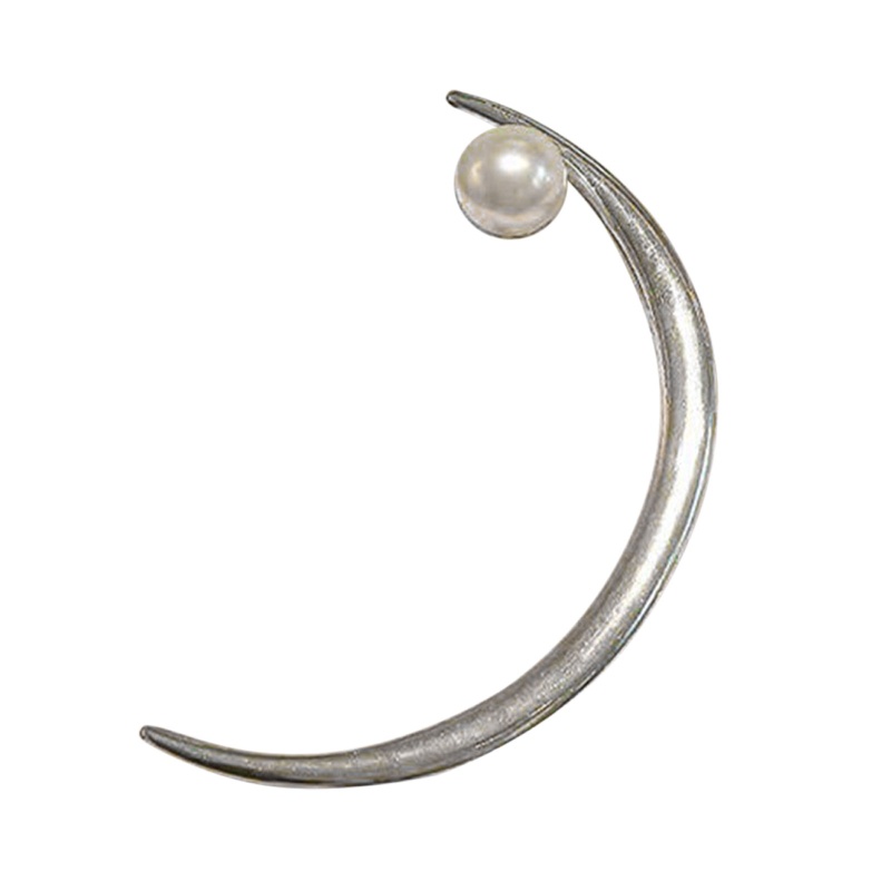 Nĩa Cài Tóc Màu Trơn Hình Mặt Trăng Thời Trang