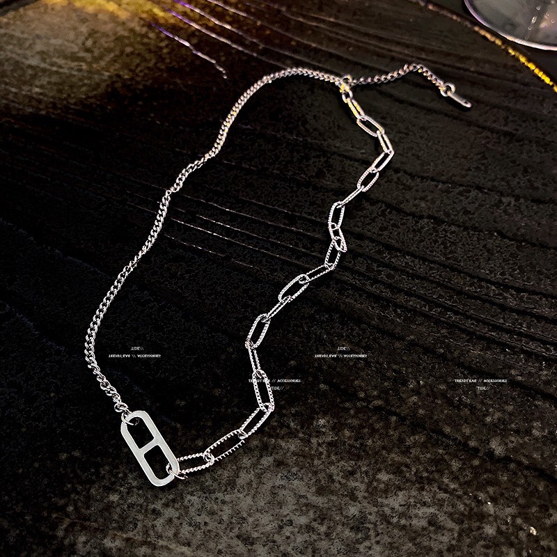 Dây Chuyền Chất Liệu Titan Không Gỉ Mặt Tròn Dạng Xích Cá Tính Nổi Bật Phong Cách Hip Hop Dobi DC1