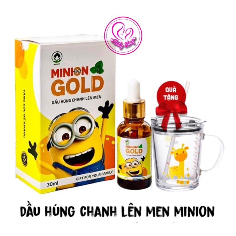 Dầu húng chanh Minion Gold mẫu mới bé hết ho, sổ mũi, tăng đề kháng