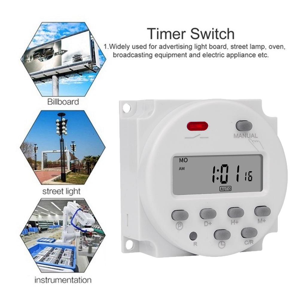 Công tắc hẹn giờ kỹ thuật số 5V 12V 24V 110V 220V CN101A chuyên dụng