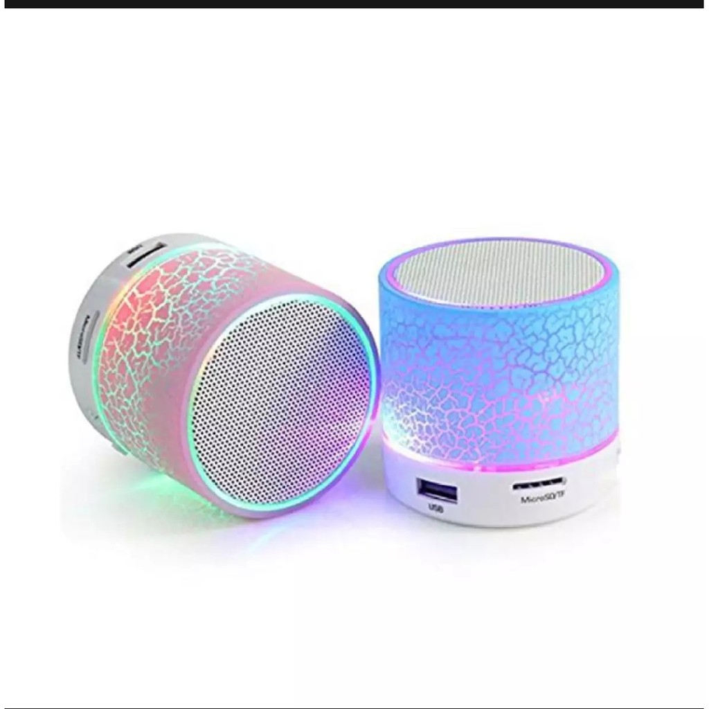 [FREESHIP] Loa bluetooth mini có đèn LED đủ màu hỗ trợ USB/FM/AUX/thẻ nhớ TF