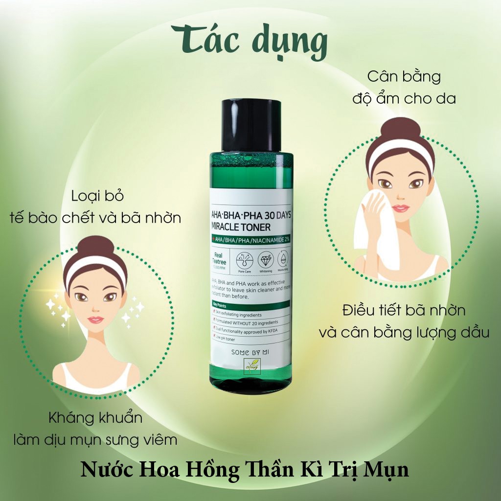 [Nhập Khẩu] Nước Hoa Hồng Giảm Mụn Some By Mi AHA-BHA-PHA 30 Days Miracle Toner 150ml