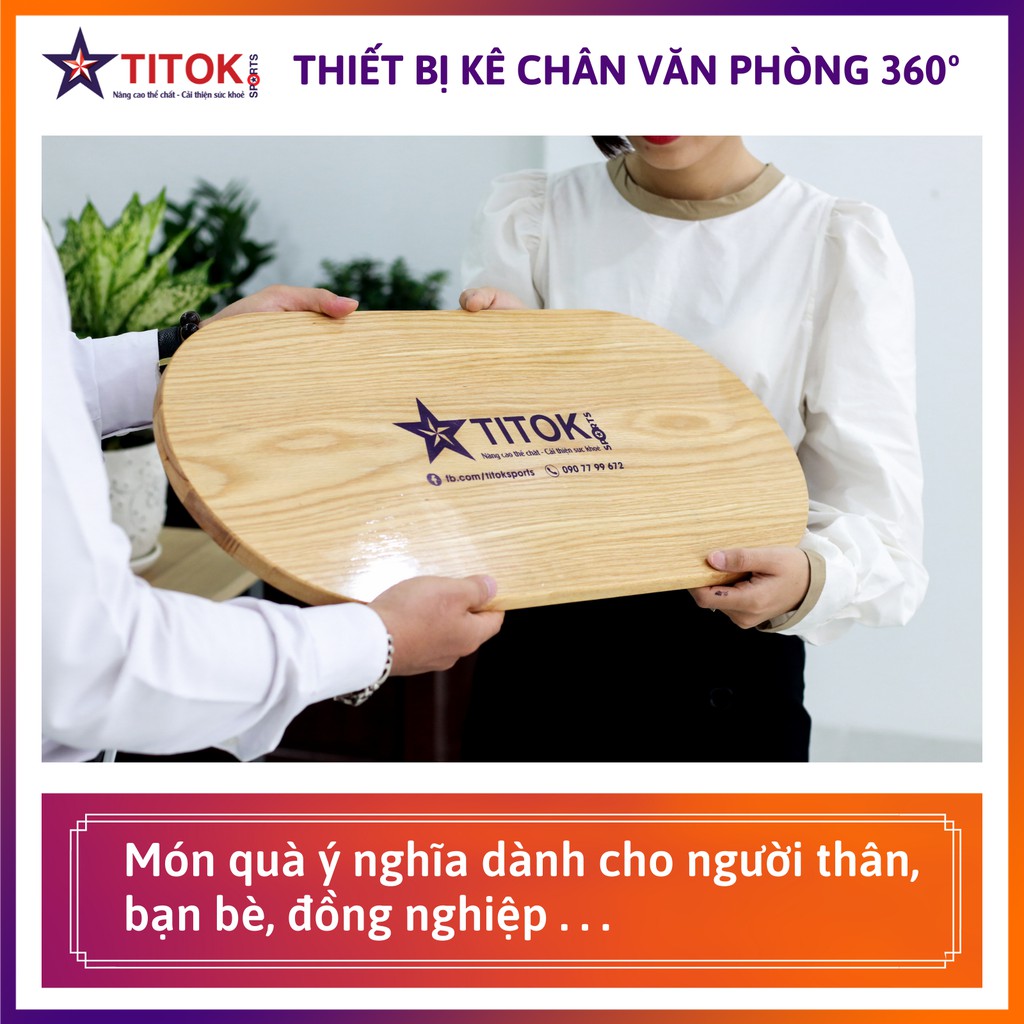 Kê chân Văn Phòng TITOK SPORTS Chuyển Động 360º dạng ván trượt tích hợp Massage chống tê mỏi chân, lưu thông khí huyết