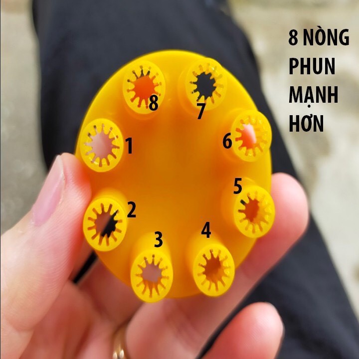 Súng bắn bong bóng 8 nòng, Đồ chơi ngoài trời kèm tặng 3 viên pin tiêu AAA