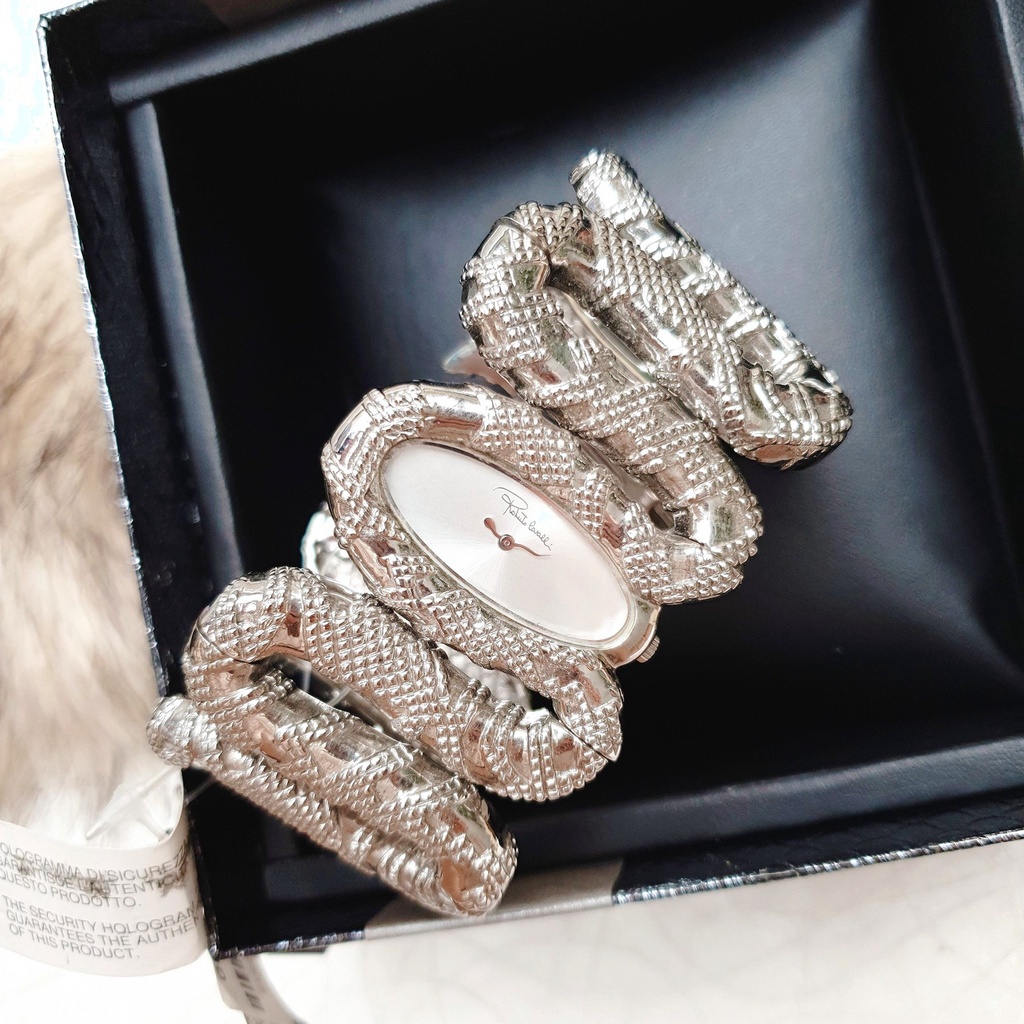 Đồng Hồ Nữ Roberto Cavalli R7253195515 rắn bạc