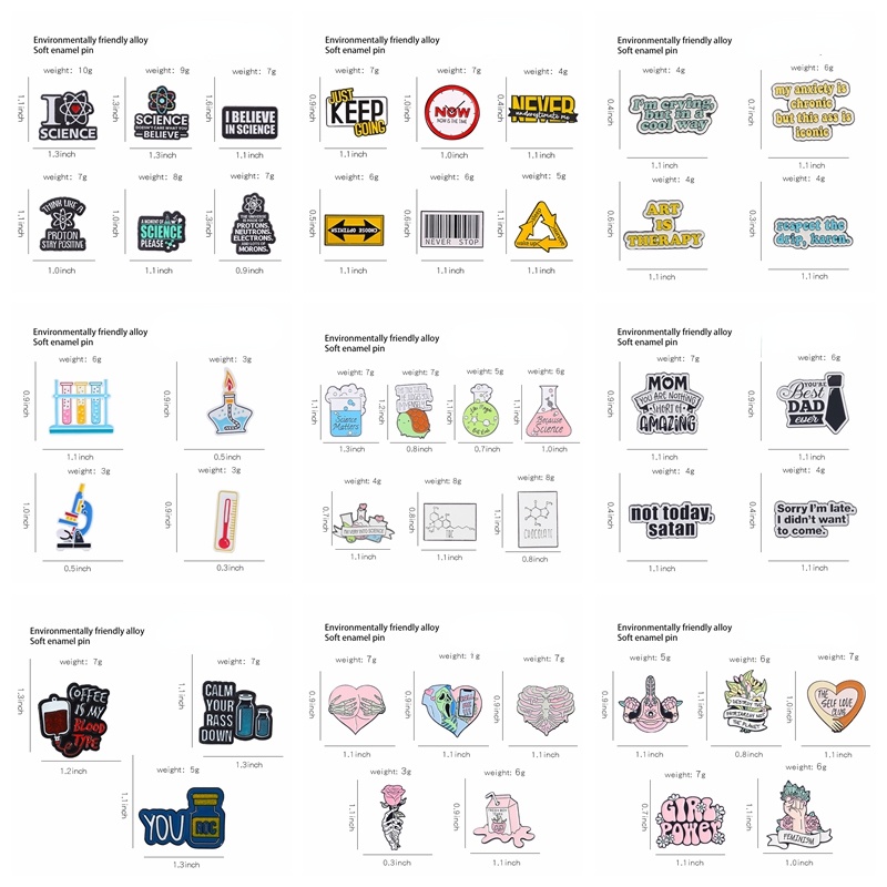 Set 5~7 Ghim Cài Áo Hình Dáng Dễ Thương