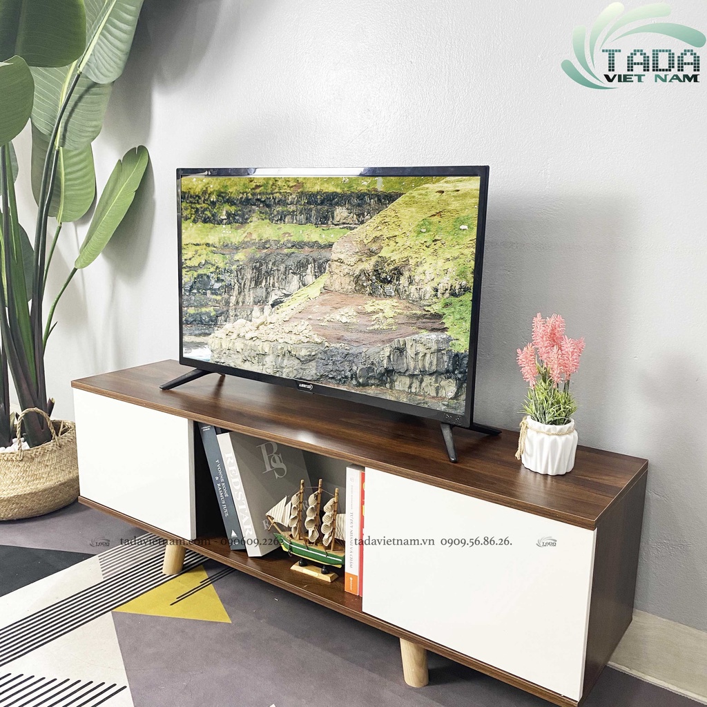 Kệ tivi để sàn phòng khách 1m2, cánh mở đơn giản, hiện đại chất liệu gỗ MDF phủ melamin cao cấp