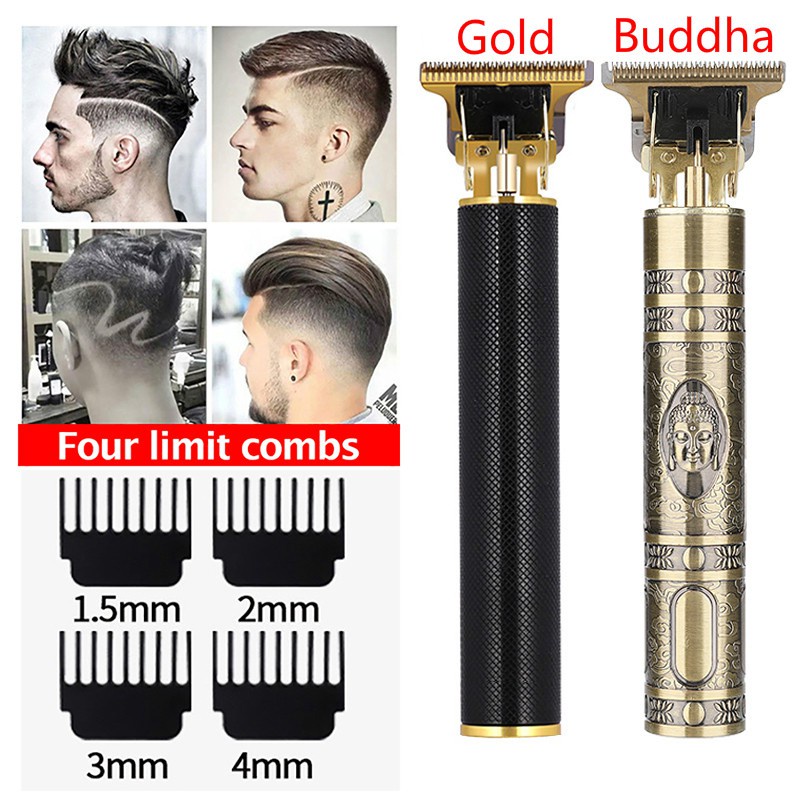 [Hàng mới về] Bộ tông đơ cắt tóc cạo râu điện có thể sạc lại nhỏ gọn tiện dụng