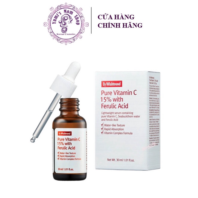 Tinh Chất Dưỡng Sáng Da, Mờ Thâm By Wishtrend Pure Vitamin C 15% With Ferulic Acid 30ml