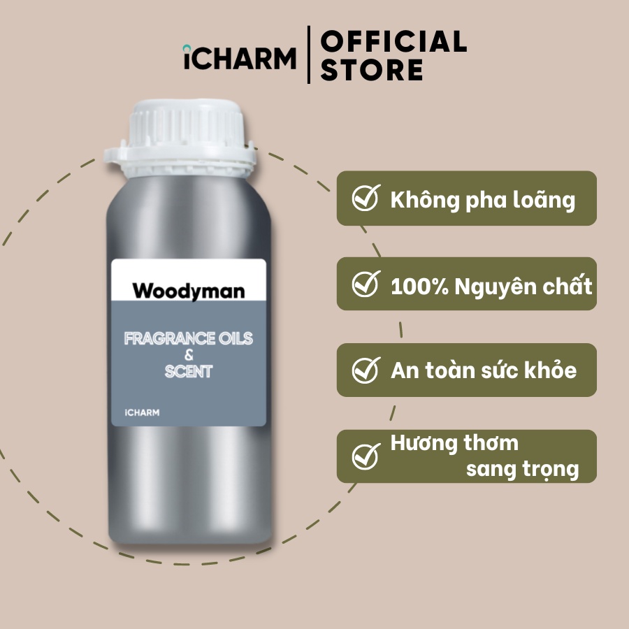 Tinh dầu nước hoa xông phòng Woodyman 500ml 1 lít - iCHARM