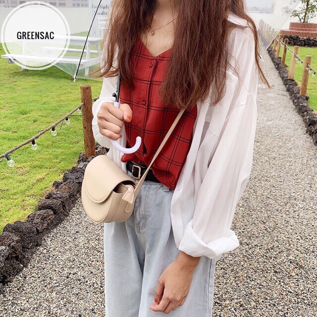 ( Có Sẵn + video ) Túi Đeo Chéo Nữ Vintage Hình Bán Nguyệt, Da Mềm Mịn Chuẩn Form Có Sẵn - Mã T014 | BigBuy360 - bigbuy360.vn