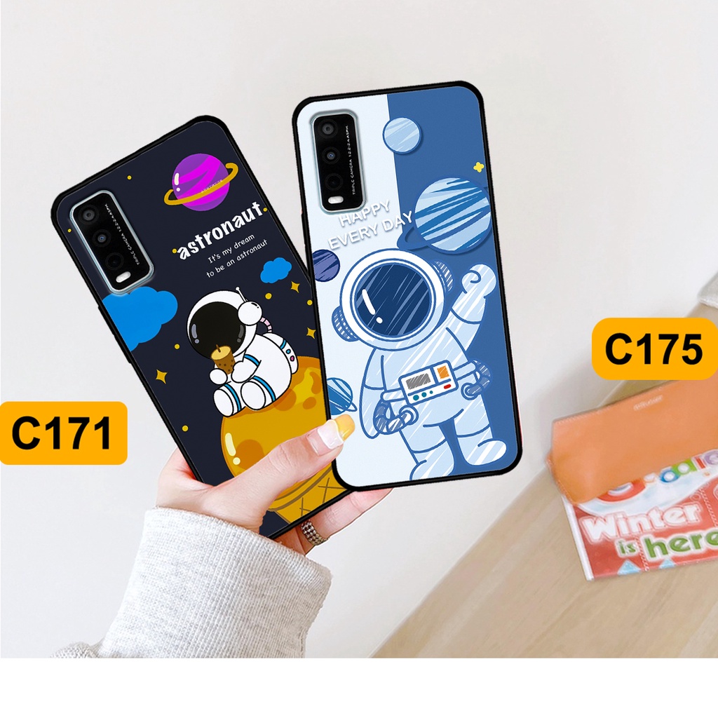 Ốp Vivo Y20 - Y20s - Y12s in hình astronaut, phi hành gia vũ trụ hottrend, độc đáo, cá tính.