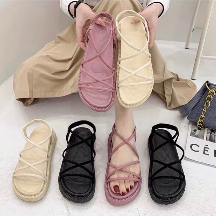 Giày sandal nữ dáng chiến binh siêu dẻo chống nước mẫu mới 2021