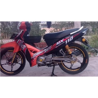 Tem Rời Sirius mẫu MX màu đen đỏ trắng