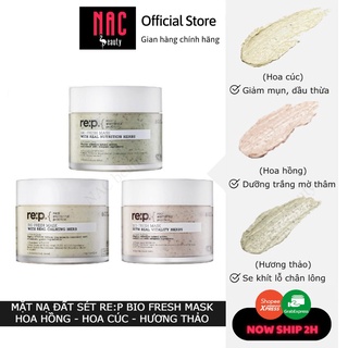 Mặt nạ đất sét REP Bio Fresh Mask With Rep Real Herbs RE:P Cấp ẩm Và Phục Hồi Da 130g - NAC BEAUTY