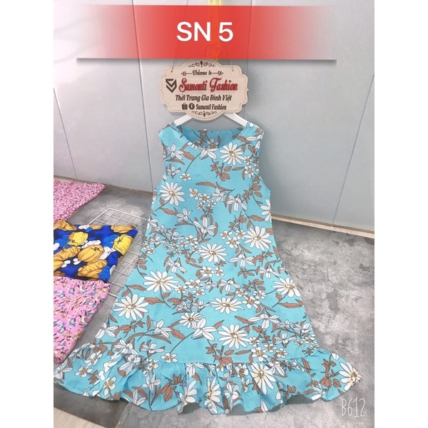 Váy/đầm lanh lụa suông mặc nhà cho nữ 47-72kg