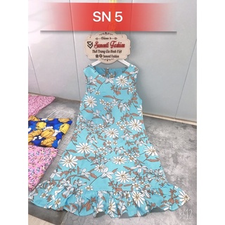 [ẢNH THẬT-GIÁ SỐC -3 MÀU]Váy/đầm lanh lụa suông mặc nhà cho nữ 47-72kg