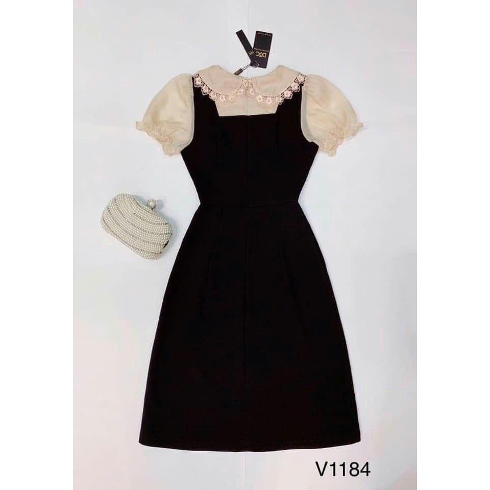 [ xả kho ] MiD Đầm suông tay ngắn cổ ren hoa V1184 Mie Design kèm ảnh thật