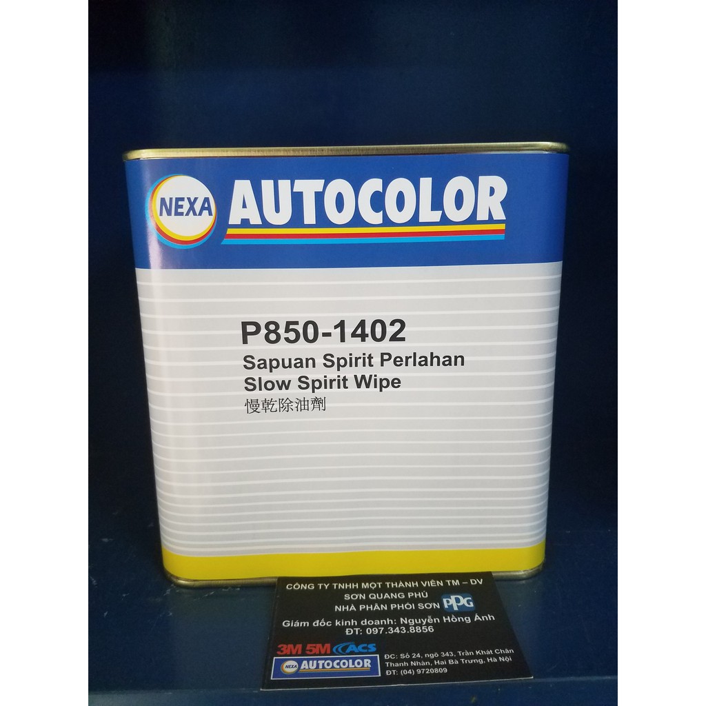 P850-1402 Dung môi lau - chất tẩy dầu mỡ trước khi sơn ô tô Malaysia hãng Nexa Autoclor hãng PPG lon 2.5 Lít