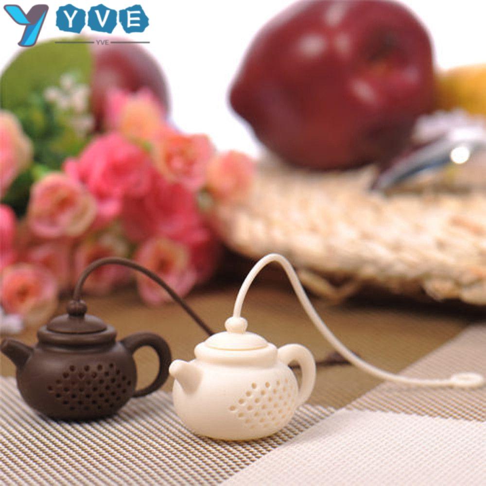 Dụng cụ lọc trà hình ấm nước chất liệu silicon kích thước 6cm x 4cm tiện dụng