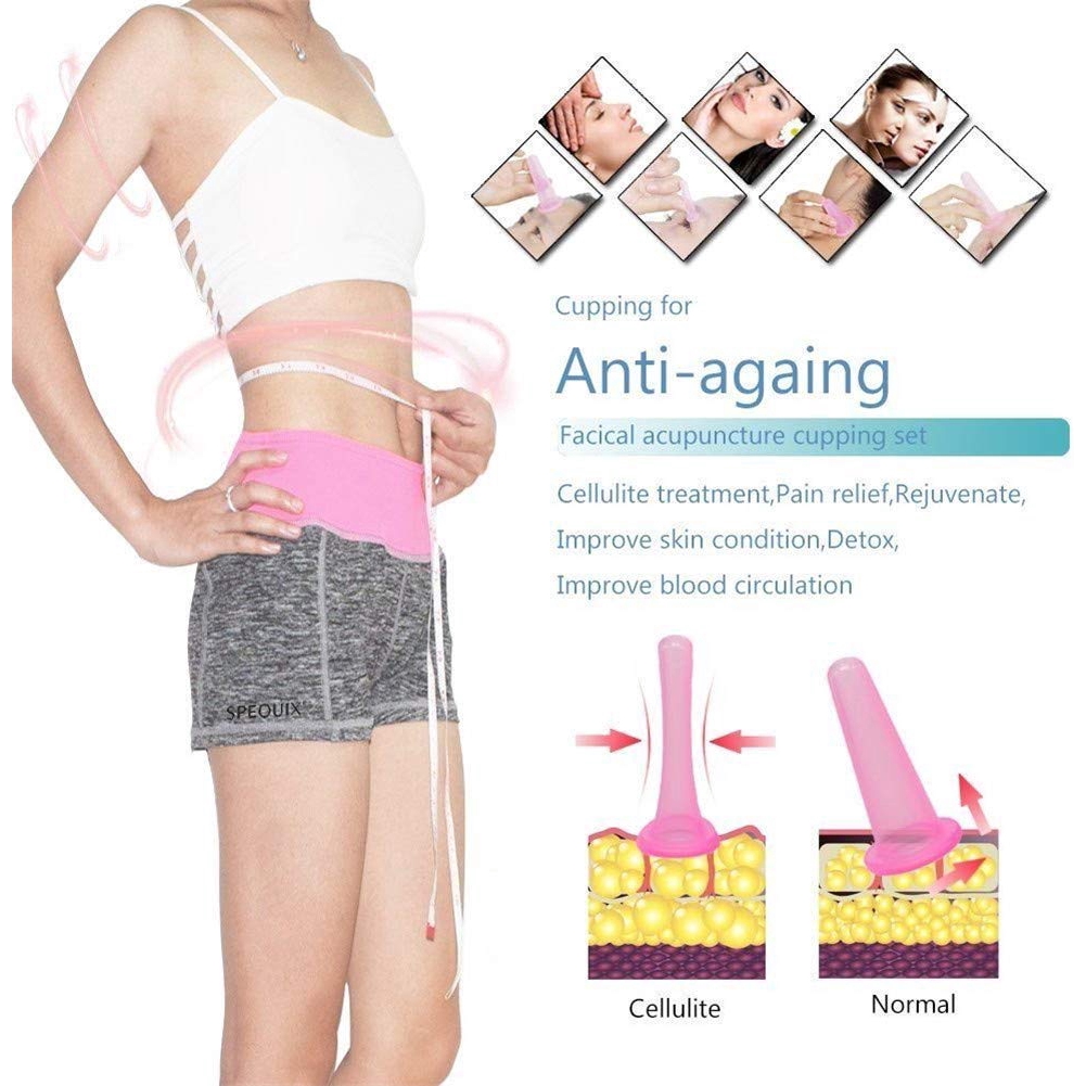 Bộ 2 Cốc Giác Hơi Mát Xa Cơ Thể Bằng Silicone Tiện Dụng